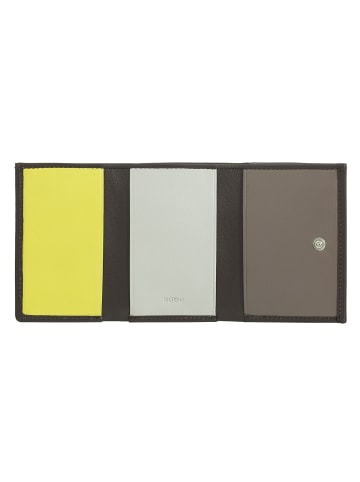 DuDu Geldbörse Leder 10 cm in coffee brown