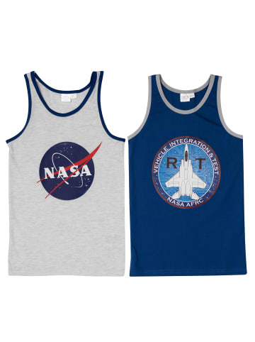 Nasa (2er Pack) NASA Unterhemd in blau/grau