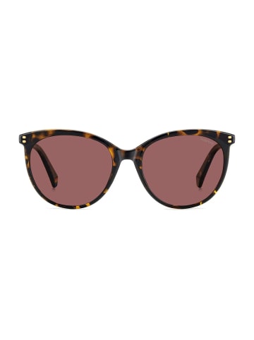 Polaroid Frauen Sonnenbrille Katzenaugen Braun