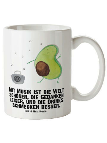 Mr. & Mrs. Panda XL Tasse Avocado Tanzen mit Spruch in Weiß