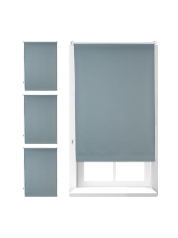 relaxdays 4x Verdunkelungsrollo in Grau - (B)70 x (H)165 cm