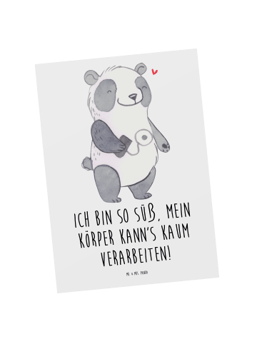 Mr. & Mrs. Panda Postkarte Panda Insulinpumpe mit Spruch in Weiß