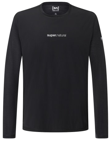 super.natural Merino Longsleeve mit Softshell in schwarz