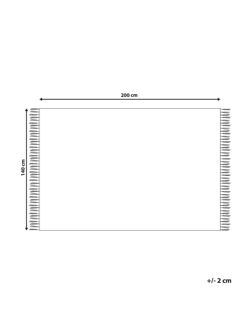 Beliani Kurzflor ASTAF in Gelb - (W) 140 x (L) 200 cm