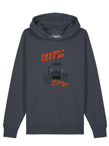 wat? Apparel Sweatshirt Coffee makes everything better in India Ink Grey
