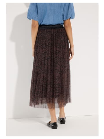 More & More trendiger Maxi-Meshrock, Leoprint in leo print