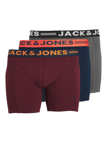 JACK & JONES PLUS 3er-Pack Trunks in Burgundy