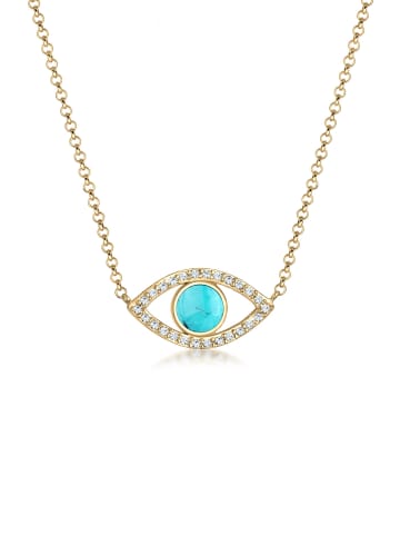 Elli Halskette 925 Sterling Silber Evil Eye in Gold