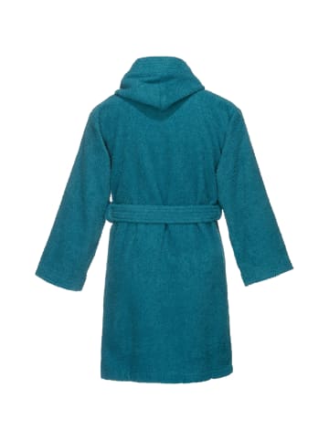 REDBEST Frottier Kinder-Bademantel mit Kapuze Chicago in petrol