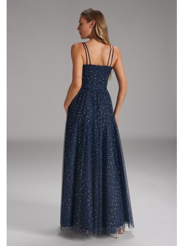 SWING Abendkleid in marine silber - 0001