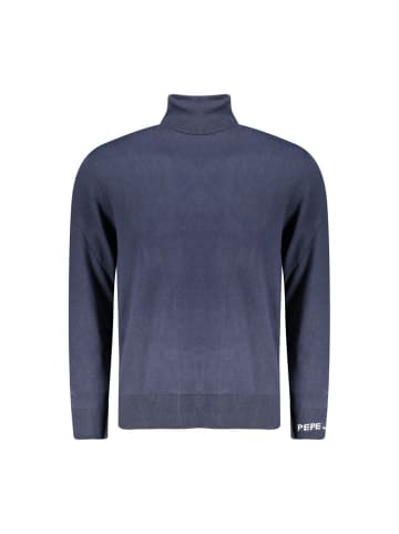 Pepe Jeans Blauer Baumwoll-Rollkragenpullover