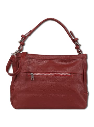 Toscanto Leder Schultertasche Toscanto Tasche dunkelrot ca. 38cm