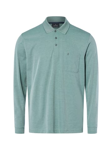 Ragman Langarm-Poloshirt - bügelleicht in lind - 0012