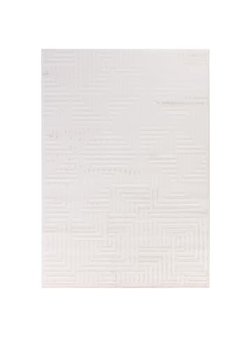 KADIMA DESIGN Teppich Kurzflor 3D-Reliefdesign Polypropylen Wohnzimmer in Creme