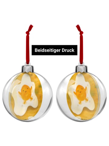 Mr. & Mrs. Panda Weihnachtsbaumkugel Spiegelei Ei Design ohne Sp... in Weiß