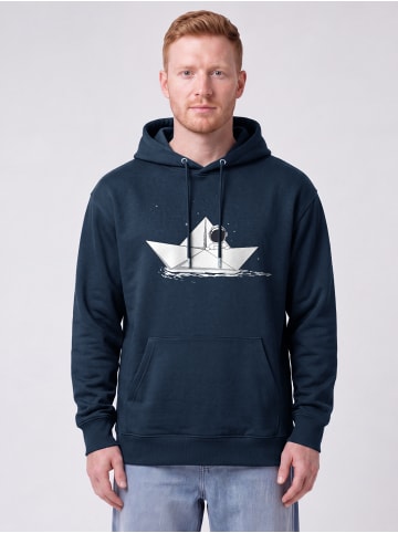 wat? Apparel Sweatshirt Astronaut in paper boat in Dunkelblau