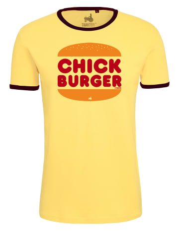 Logoshirt T-Shirt Chick Burger in gelb-braun