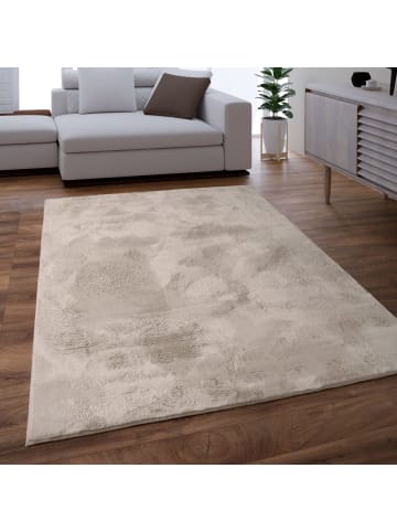 KADIMA DESIGN Teppich Kurzflor waschbar Einfarbig Wohnzimmer in Beige