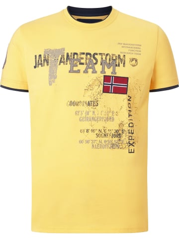 Jan Vanderstorm T-Shirt SÖLVE in gelb