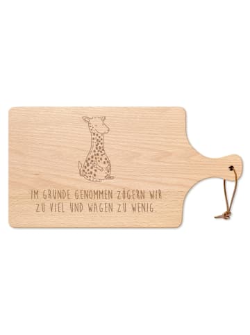 Mr. & Mrs. Panda tranchierbrett Giraffe Zufrieden mit Spruch in Transparent