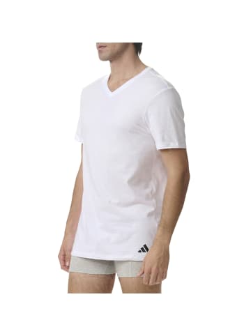adidas 3er Pack V-Neck T-Shirt in Weiß