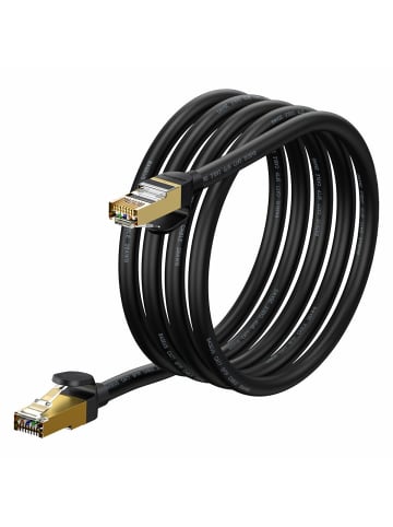 Baseus Speed Seven Netzwerkkabel RJ45 10Gbps 2m schwarz in Schwarz