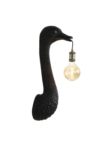 Light & Living Wandlampe Ostrich - Schwarz - 18x15.5x57.5cm