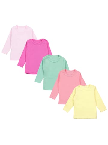 TupTam Baby Mädchen Langarmshirt 5er Pack in gelb/grün