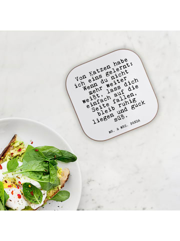 Mr. & Mrs. Panda Tischschoner Von Katzen habe ich... mit Spruch in Weiß