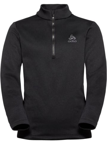 Odlo Kinder Fleecejacke/Fleecepullover "Midlayer 1/2 Zip Berra" in Schwarz