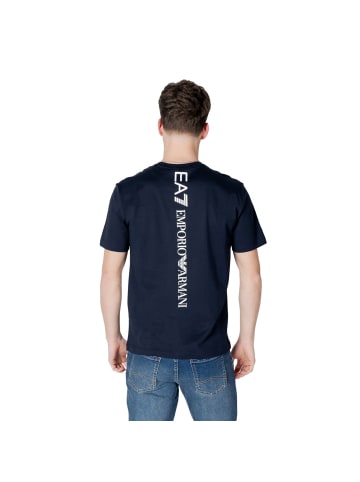 EA7 Emporio Armani Blau Baumwolle T-Shirt