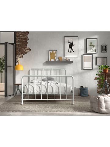 58 aufm Kessel METALLBETT Kay 147x110x207 aus Metall in Weiß matt