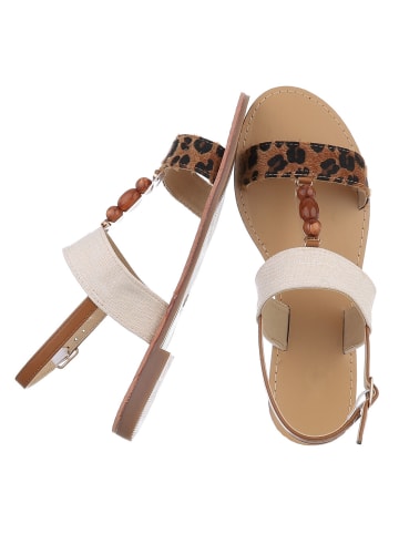 Ital-Design Sandale & Sandalette in Braun und Beige