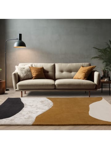 KADIMA DESIGN Teppich Wolle Handgetuftet, Modernes Kunstmotiv, Wohnzimmer