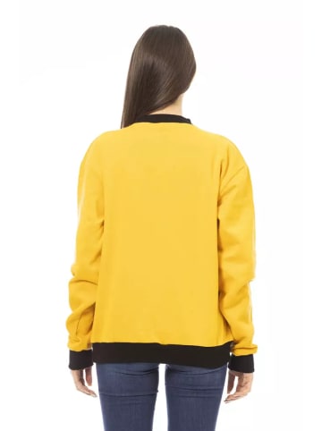 Baldinini Trend Zweifarbig Gelb Baumwolle Damen Hoodie
