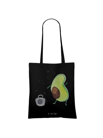 Mr. & Mrs. Panda Schultertasche Avocado Tanzen ohne Spruch in Schwarz