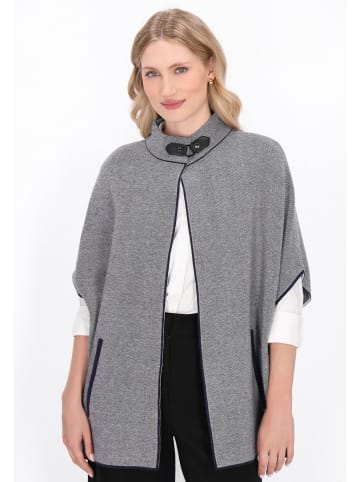 DreiMaster Women Poncho in navy melange