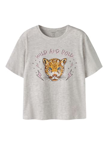 name it T-Shirt in Light Grey Melange
