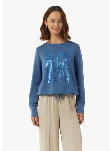 comma Sweatshirt langarm in Blau