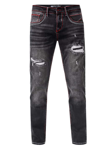 Rusty Neal Jeans Hose "ODAR" Destroyed Regular Fit Stretch in Black Used