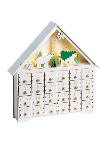 Beliani LED Deko MJOSA in Weiß/Gold/Grün - (W) 32 x (H) 33 x (L) 6 cm