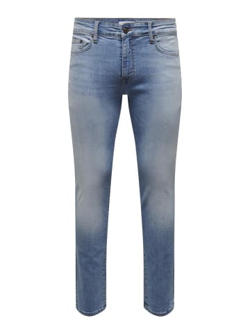 Only&Sons Jeans Slim Fit Stretch-Denim Helle Waschung in Hellblau