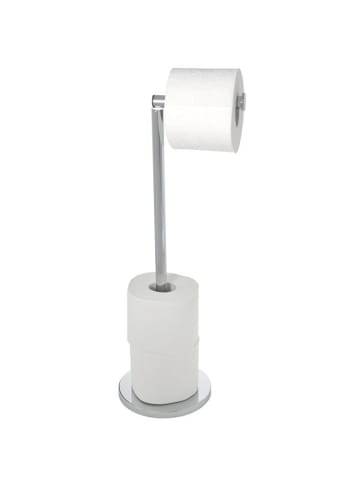 Wenko Stand Toilettenpapierhalter 2 in 1 - Edelstahl in Glänzendes Silber