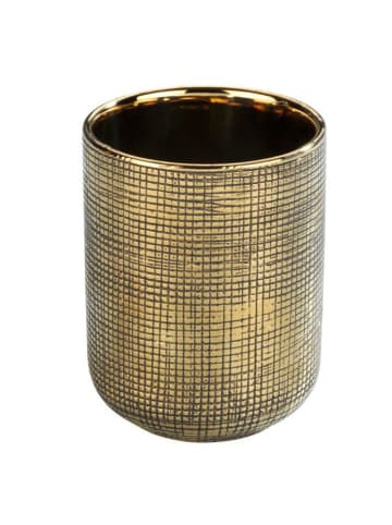 Wenko Zahnputzbecher RIVARA in Golden, (B) 7,5 x (H) 9,5 x (L) 7,5 cm