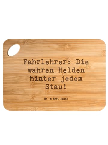 Mr. & Mrs. Panda Holzbrett Spruch Fahrlehrer Helden mit Spruch in Braun