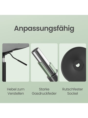 VASAGLE 2er-Set: Barhocker Tyra in Grau - (B)43 x (H)(65.5-77.5) x (T)46.5 cm