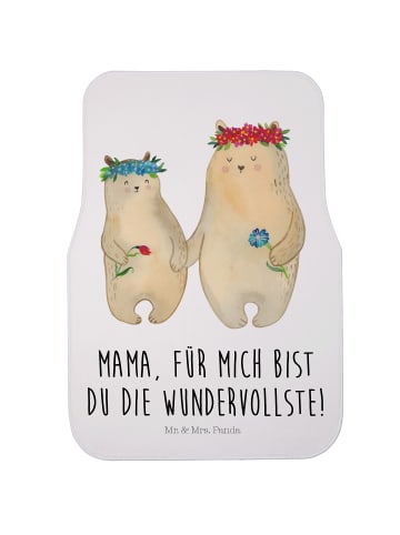 Mr. & Mrs. Panda Automatte Bären mit Blumenkranz mit Spruch in Weiß