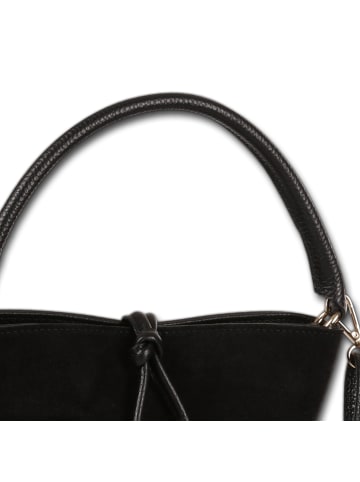 Toscanto Leder Handtasche Toscanto Tasche schwarz ca. 23cm