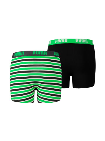 Puma Boxershorts JUNGEN BASIC BOXER Printed Stripes 2P in Classic Green