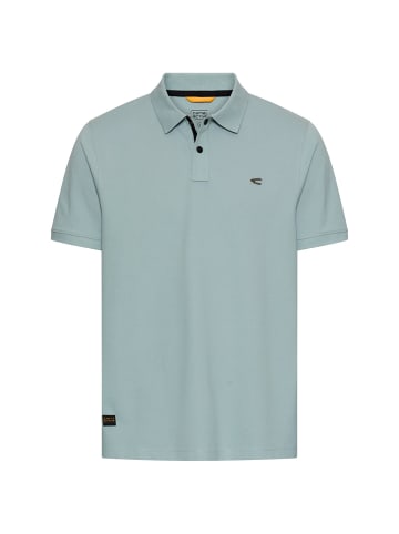 Camel Active Poloshirt mit Druckknöpfen in Wasserblau
